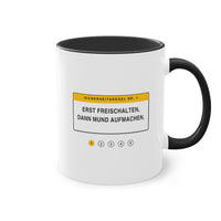 Erst freischalten, dann Mund aufmachen · Elektriker Tasse
