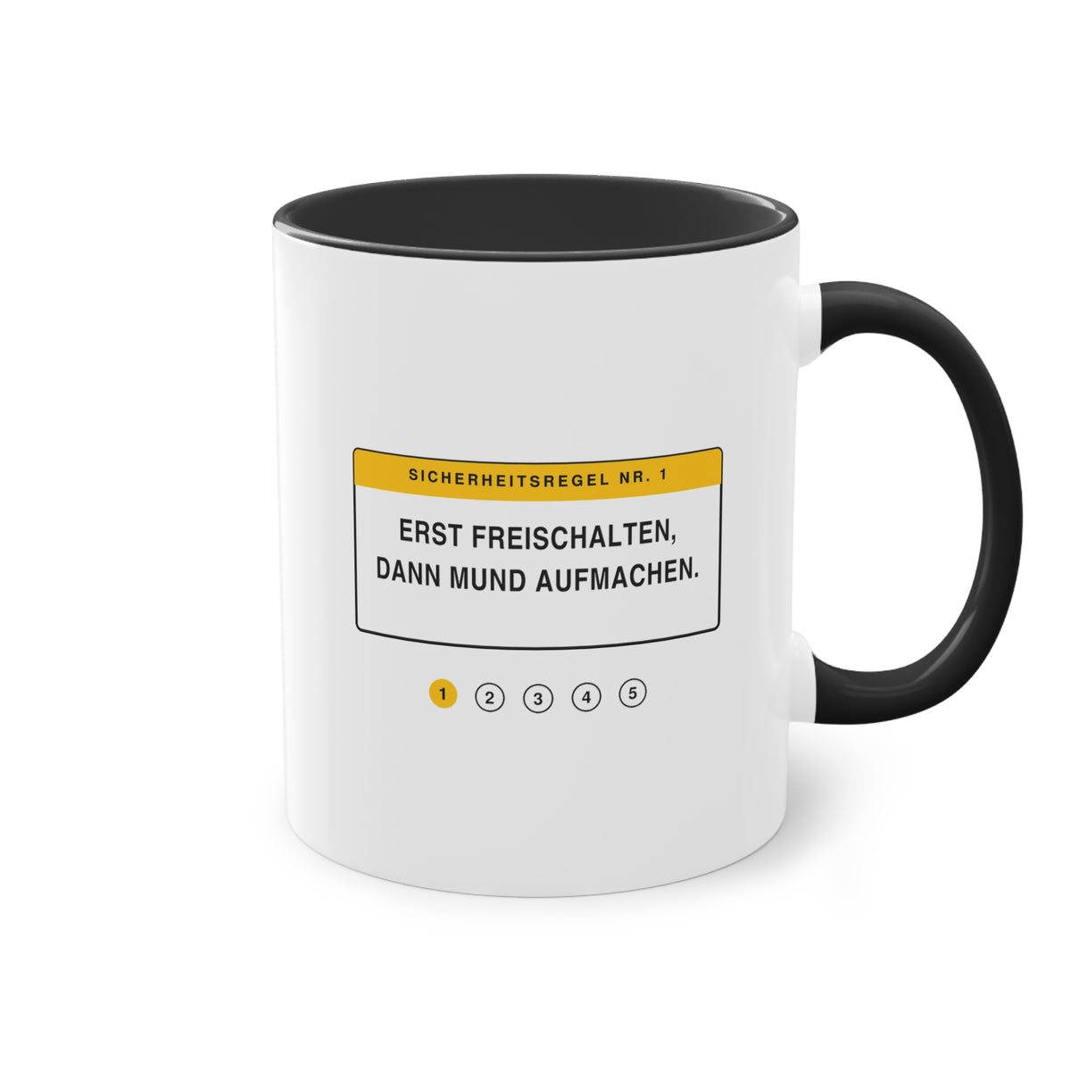 Erst freischalten, dann Mund aufmachen · Elektriker Tasse