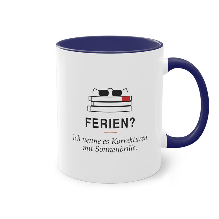 Ferien? Korrekturen mit Sonnenbrille