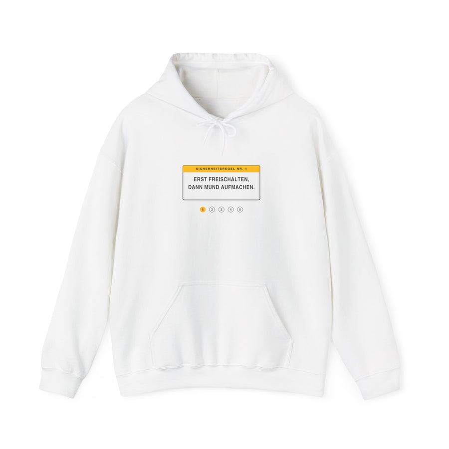 Erst freischalten, dann Mund aufmachen · Elektriker Hoodie