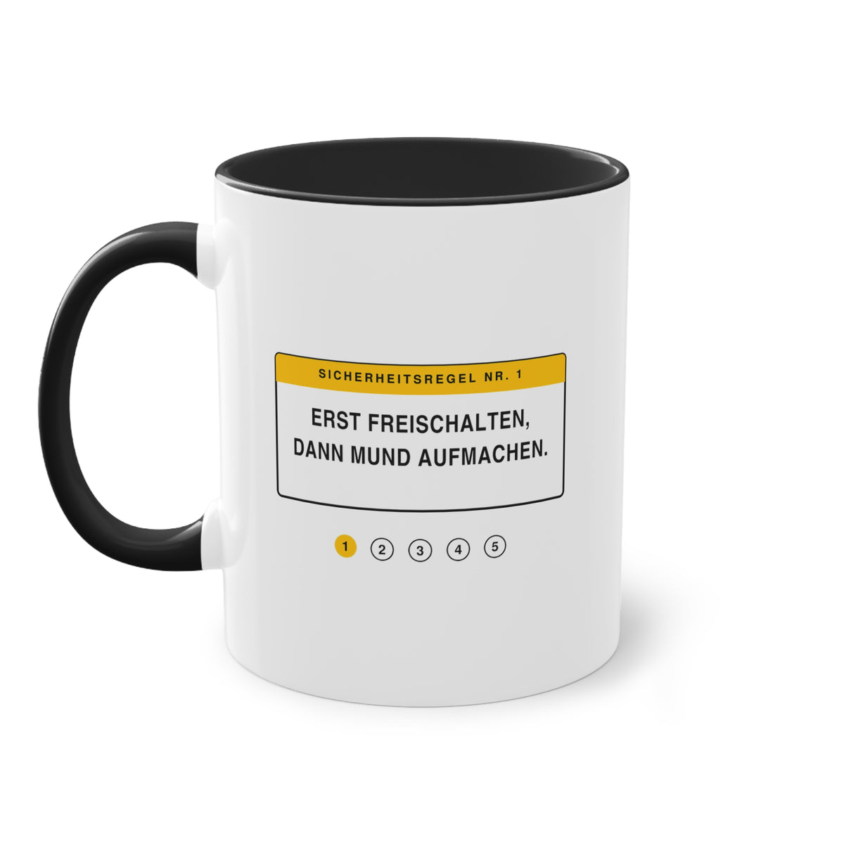 Erst freischalten, dann Mund aufmachen · Elektriker Tasse