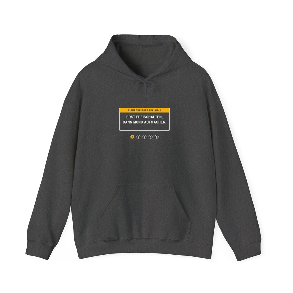 Erst freischalten, dann Mund aufmachen · Elektriker Hoodie