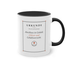 Abschluss in Geduld, Glitzer und Gehaltsverzicht · Erzieher Tasse