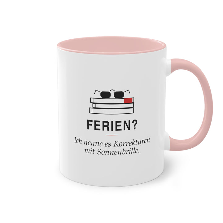 Ferien? Korrekturen mit Sonnenbrille